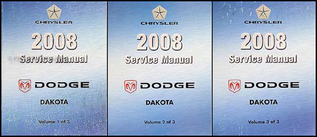 2008 Dodge Dakota Repair Manual 3 Vol Set Original 