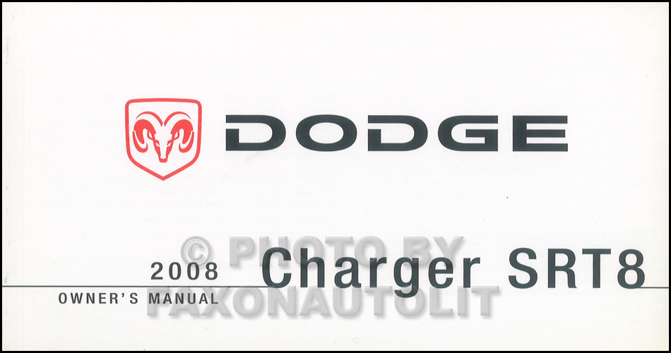 2008 Dodge Charger SRT8 Owner's Manual Original