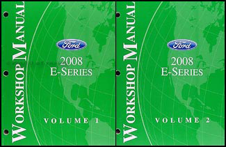 2008 Ford Econoline Van & Club Wagon Repair Shop Manual Original 2 Vol Set