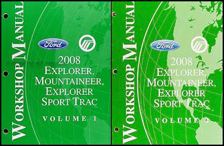 2008 Ford Explorer Mercury Mountaineer Repair Shop Manual Set Original