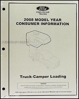 2008 Ford Pickup Camper Loading Instructions Original Consumer Info