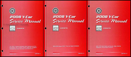 2008 Chevrolet Corvette Repair Shop Manual 3 Volume Set