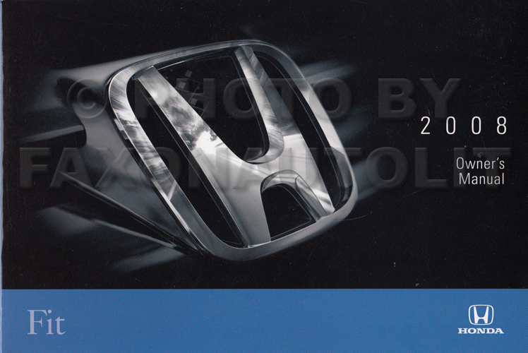 2008 Honda Fit Owner's Manual Original