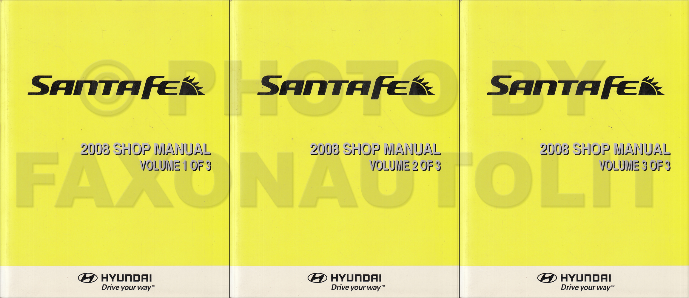 2007 Hyundai Santa Fe Repair Manual 3 volume Set Original