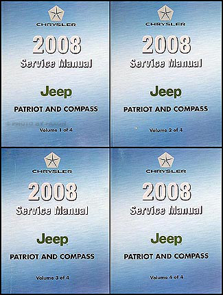 2008 Jeep Patriot & Compass Shop Manual Set Original 4 Vol. Set