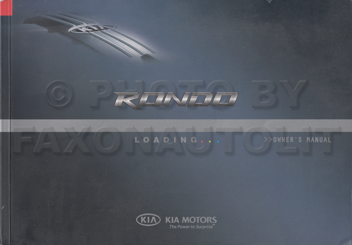 2008 Kia Rondo Owners Manual Original