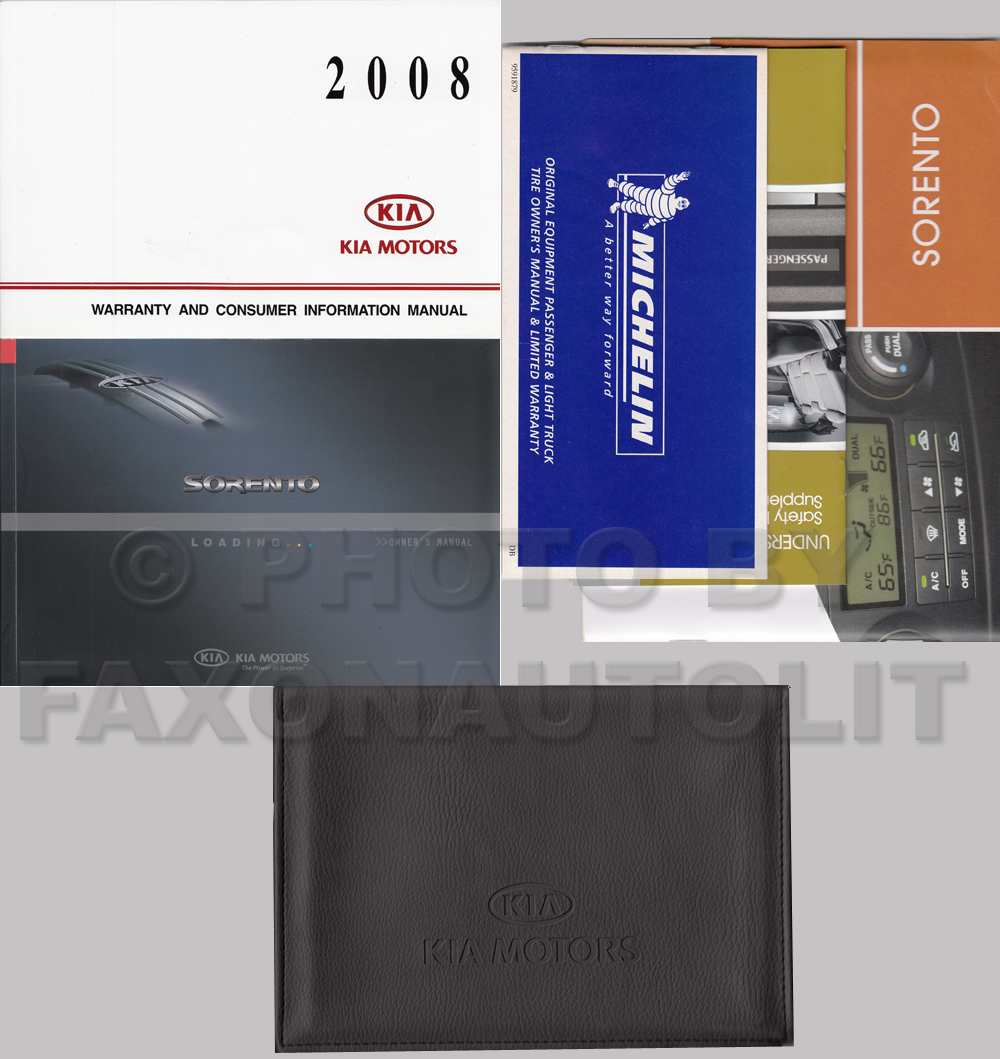 2008 Kia Sorento Owners Manual Original
