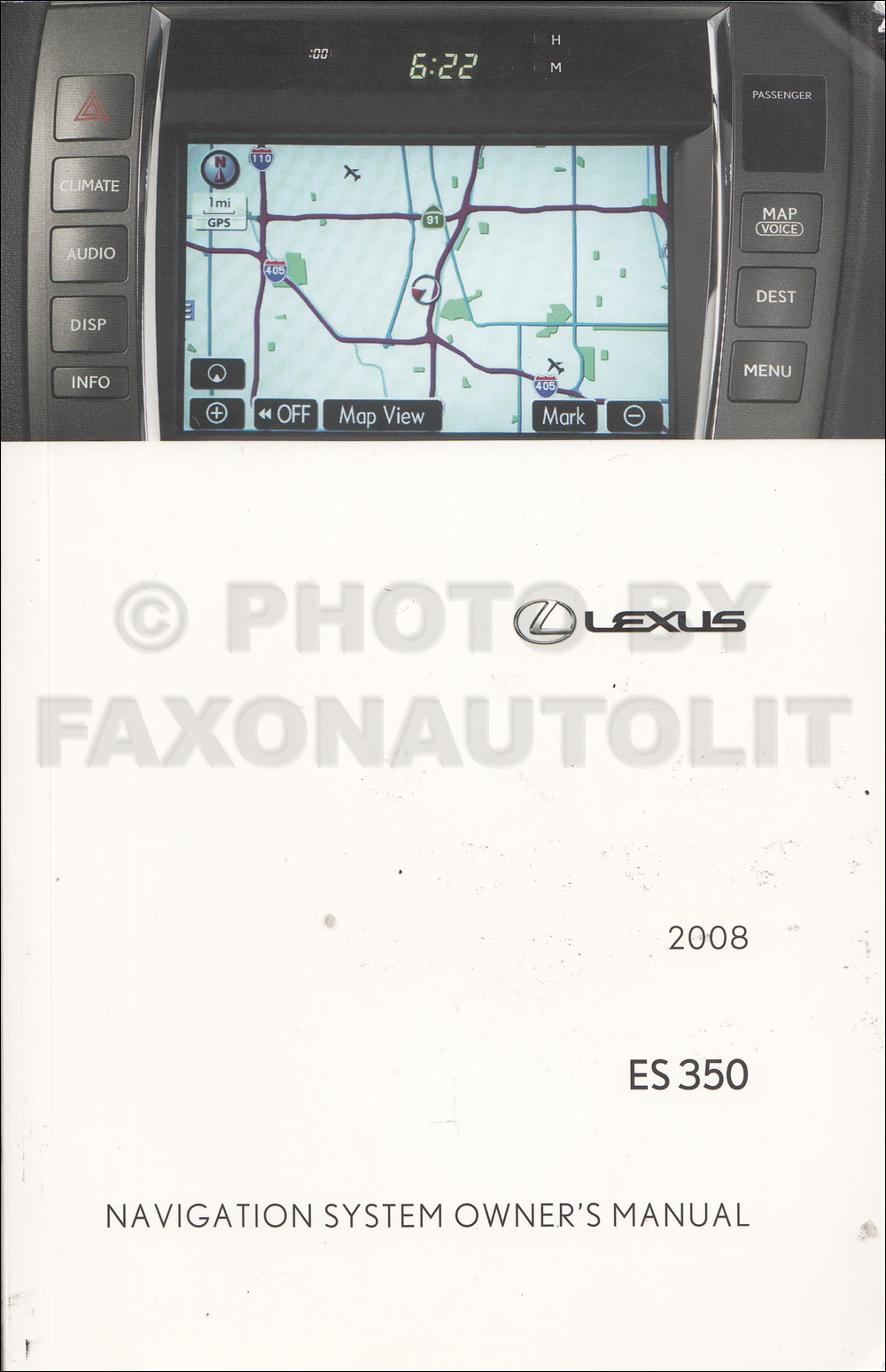 2008 Lexus ES 350 Navigation System Owners Manual Original