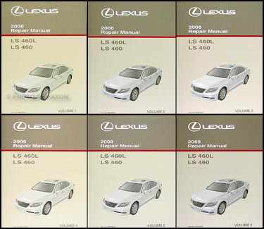 2008 Lexus LS 460 and 460L Repair Manual Original 6 Volume Set