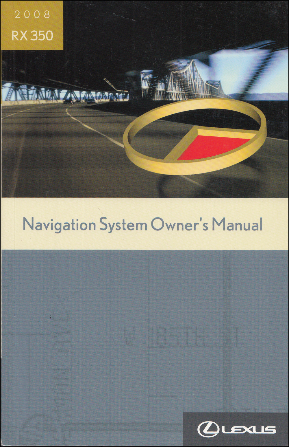 2008 Lexus RX 350 Navigation System Owners Manual Original