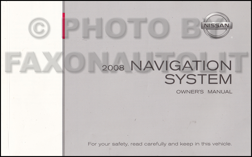 2008 Nissan Armada & Pathfinder Navigation System Owners Manual Original