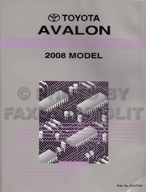 2008 Toyota Avalon Wiring Diagram Manual Original