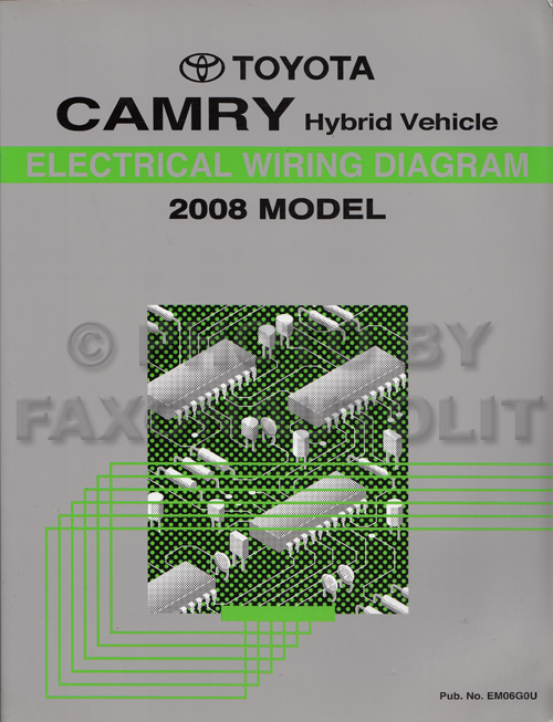 2008 Toyota Camry Hybrid Wiring Diagram Manual Original
