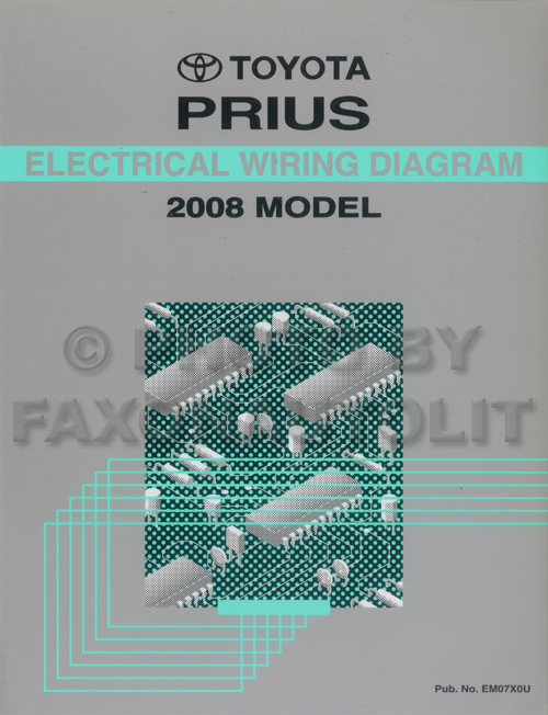 2008 Toyota Prius Wiring Diagram Manual Original