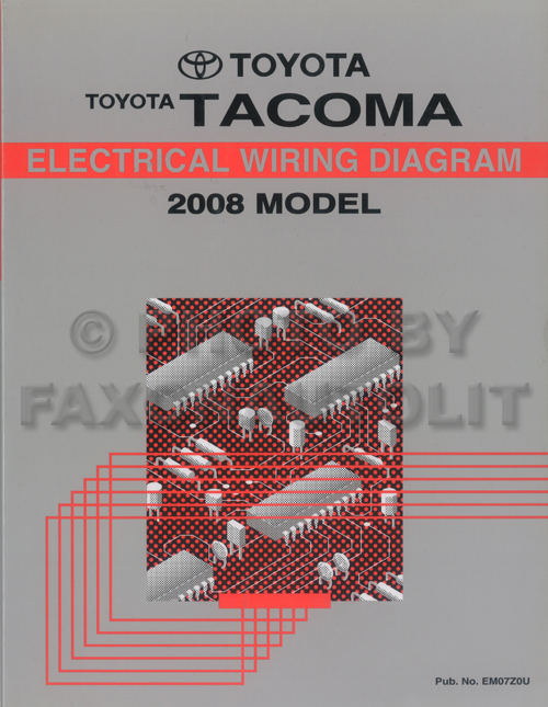 2008 Toyota Tacoma Pickup Wiring Diagram Manual Original