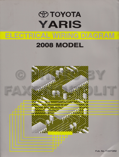 2008 Toyota Yaris Wiring Diagram Manual Original