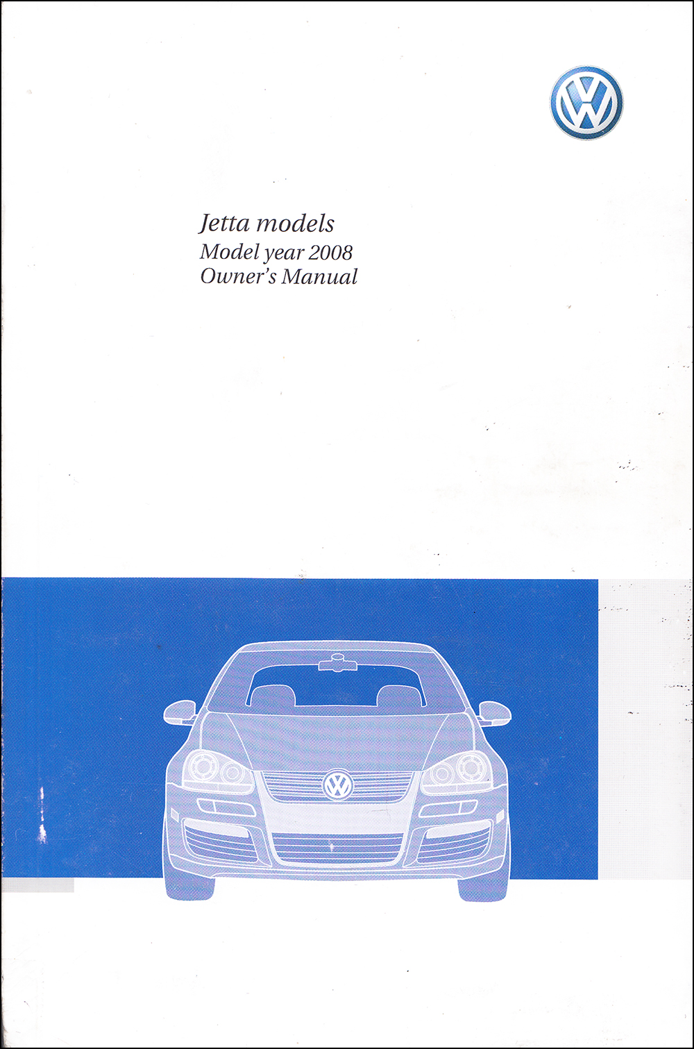 2008 Volkswagen Jetta Owner's Manual Original