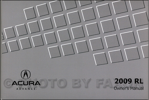 2009 Acura RL Owner's Manual Original