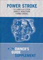 2009 Ford Super Duty Power Stroke 6.0L and 6.4L Diesel Engine Owner's Manual Supplement Original
