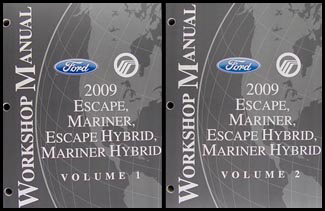 2009 Escape & Hybrid, Mariner & Hybrid Repair Manual Original Set