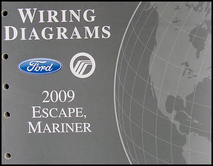 2009 Ford Escape & Mercury Mariner Wiring Diagram Manual Original Gasoline Models