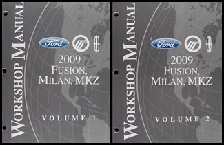 2009 Fusion Milan MKZ Repair Manual 2 Volume Set Original 