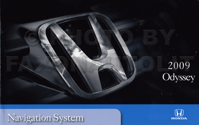 2009 Honda Odyssey Navigation System Owners Manual Original