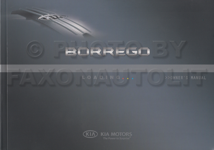 2009 Kia Borrego Owners Manual Original