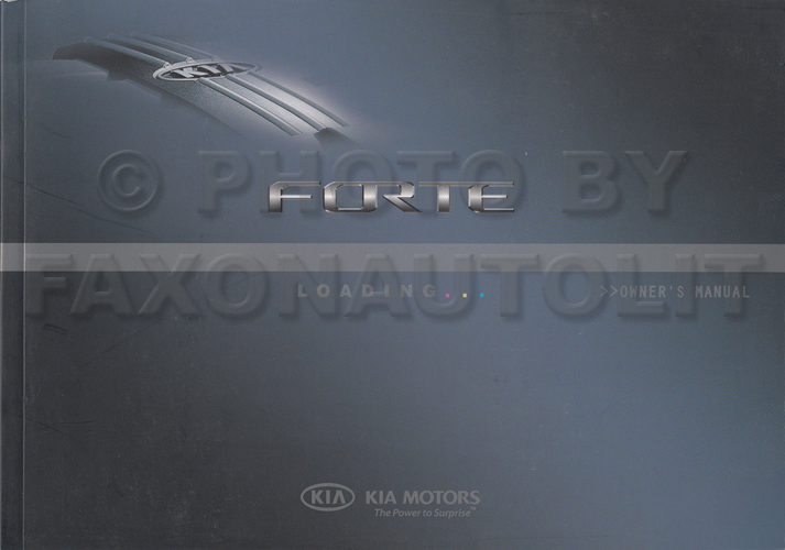 2010 Kia Forte Owners Manual Original