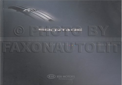 2009 Kia Sportage Owners Manual Original
