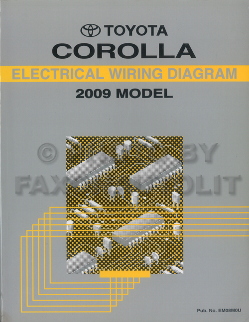 2009 Toyota Corolla Wiring Diagram Manual Original