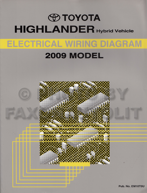 2009 Toyota Highlander Hybrid Wiring Diagram Manual Original Hybrid