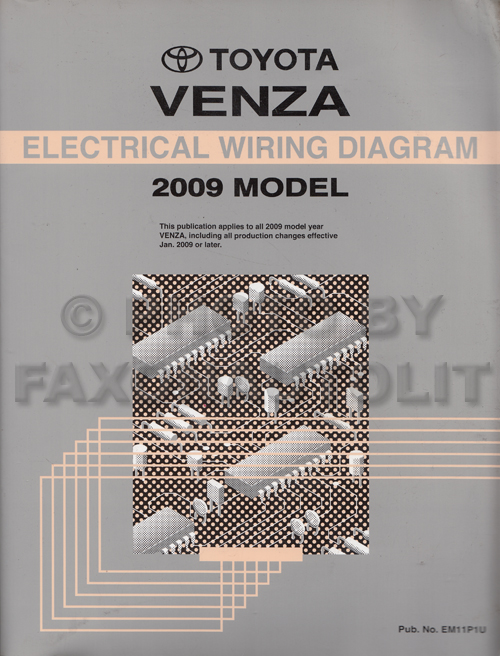 2009 Toyota Venza Wiring Diagram Manual Original