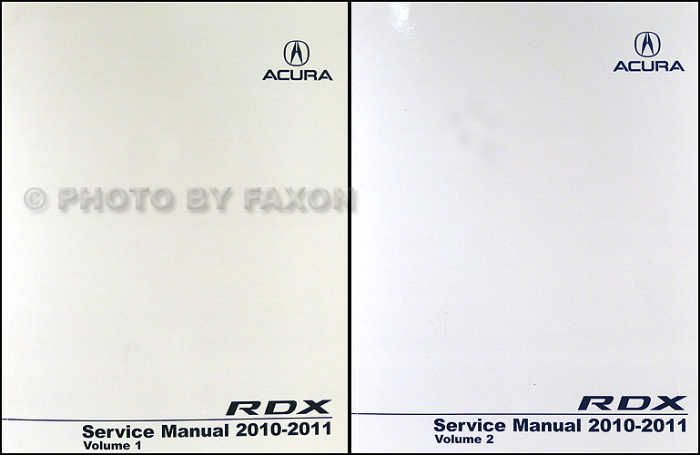 2010-2011 Acura RDX Service Manual 2 Volume Set