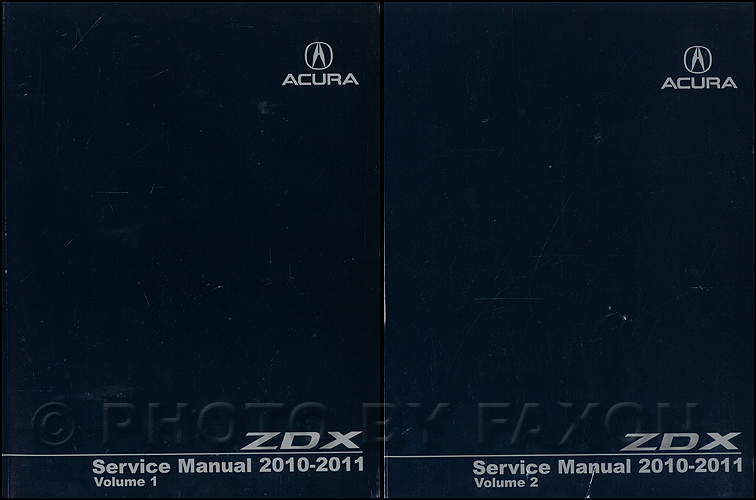 2010-2011 Acura ZDX Service Manual 2 Volume Set