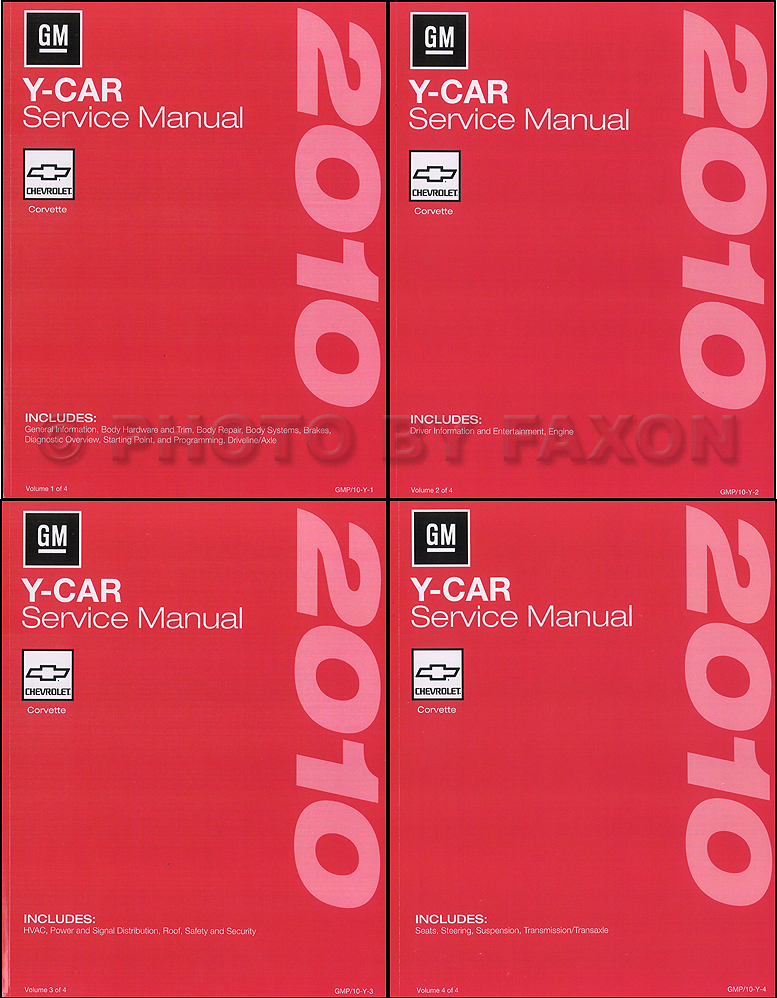 2010 Chevrolet Corvette Repair Shop Manual Original 4 Volume Set