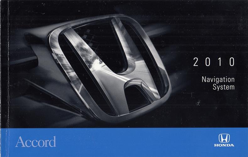 2010 Honda Accord Navigation System Owners Manual Original