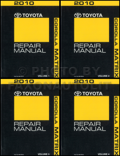 2003 Toyota Corolla Repair Manual 2-Volume Set