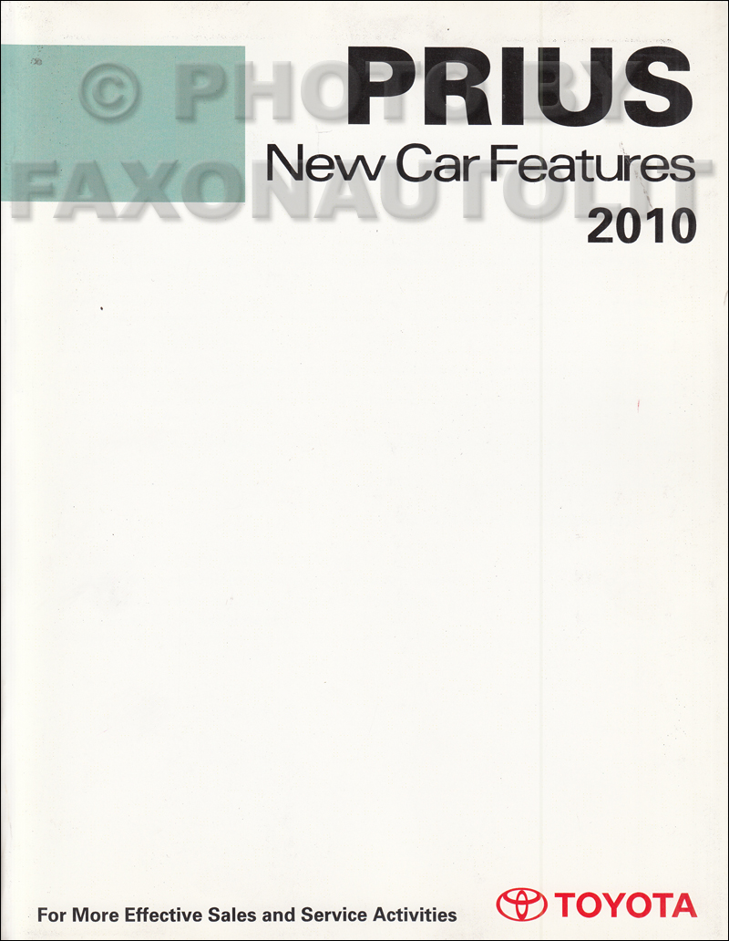 2010 Toyota Prius Features Manual Original