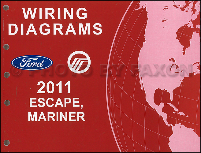 2011 Ford Escape Mercury Mariner Wiring Diagram Manual Original for Gasoline Models