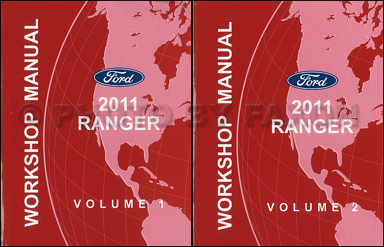 2011 Ford Ranger Repair Shop Manual Original 2 Volume Set