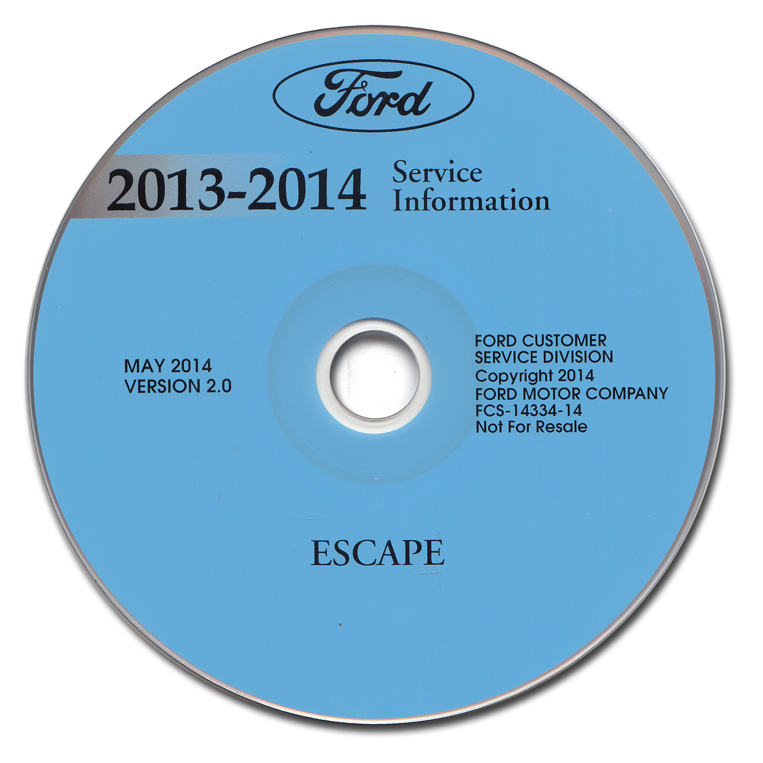 2014 Ford Escape Repair Shop Manual on CD-ROM Original
