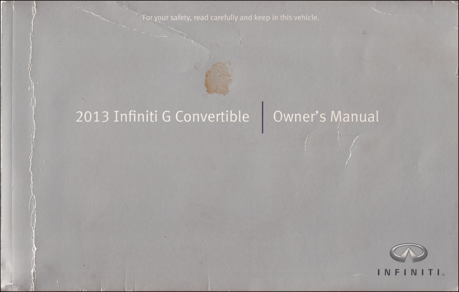 2013 Infiniti G Convertible Owner's Manual Original