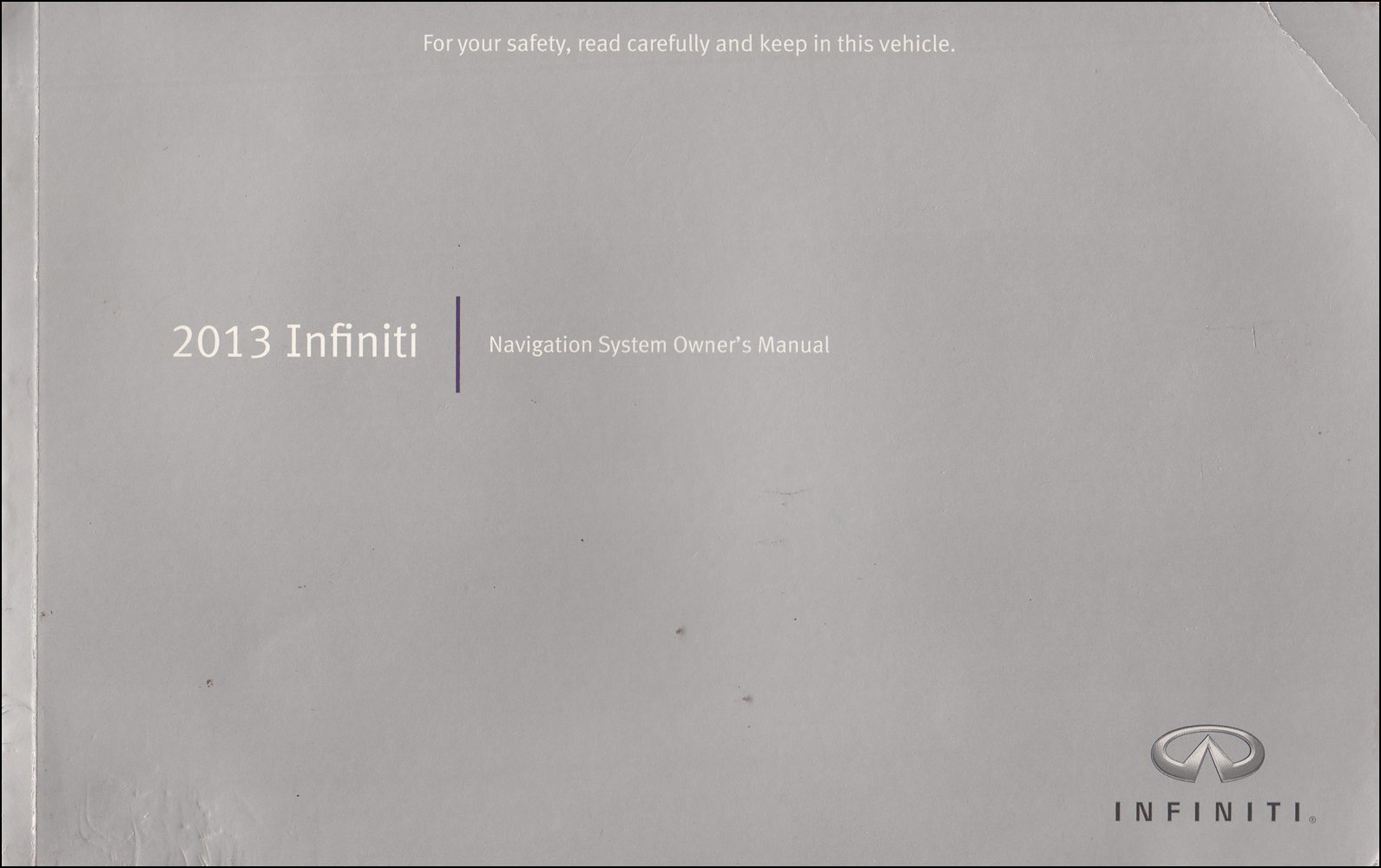 2013 Infiniti Navigation System Owner's Manual Original
