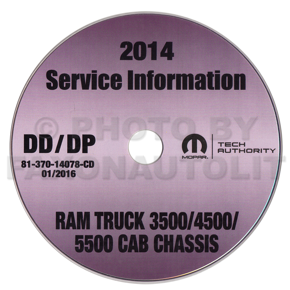 2014 Ram Pickup Truck 3500 Repair Shop Manual CD-ROM Dodge