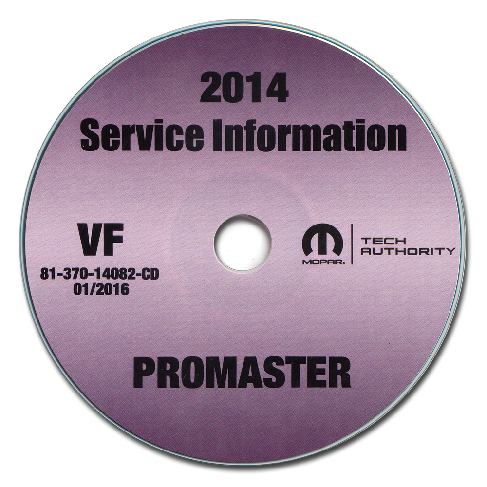 2014 Ram Promaster Repair Shop Manual CD-ROM Dodge 1500 2500 3500