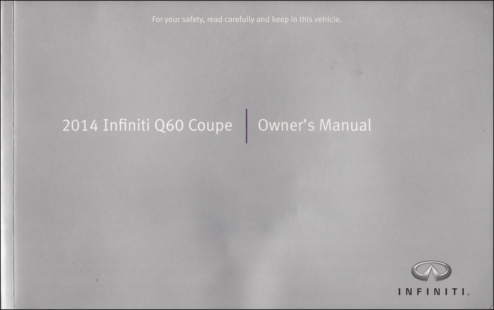 2014 Infiniti Q60 Coupe Owner's Manual Original