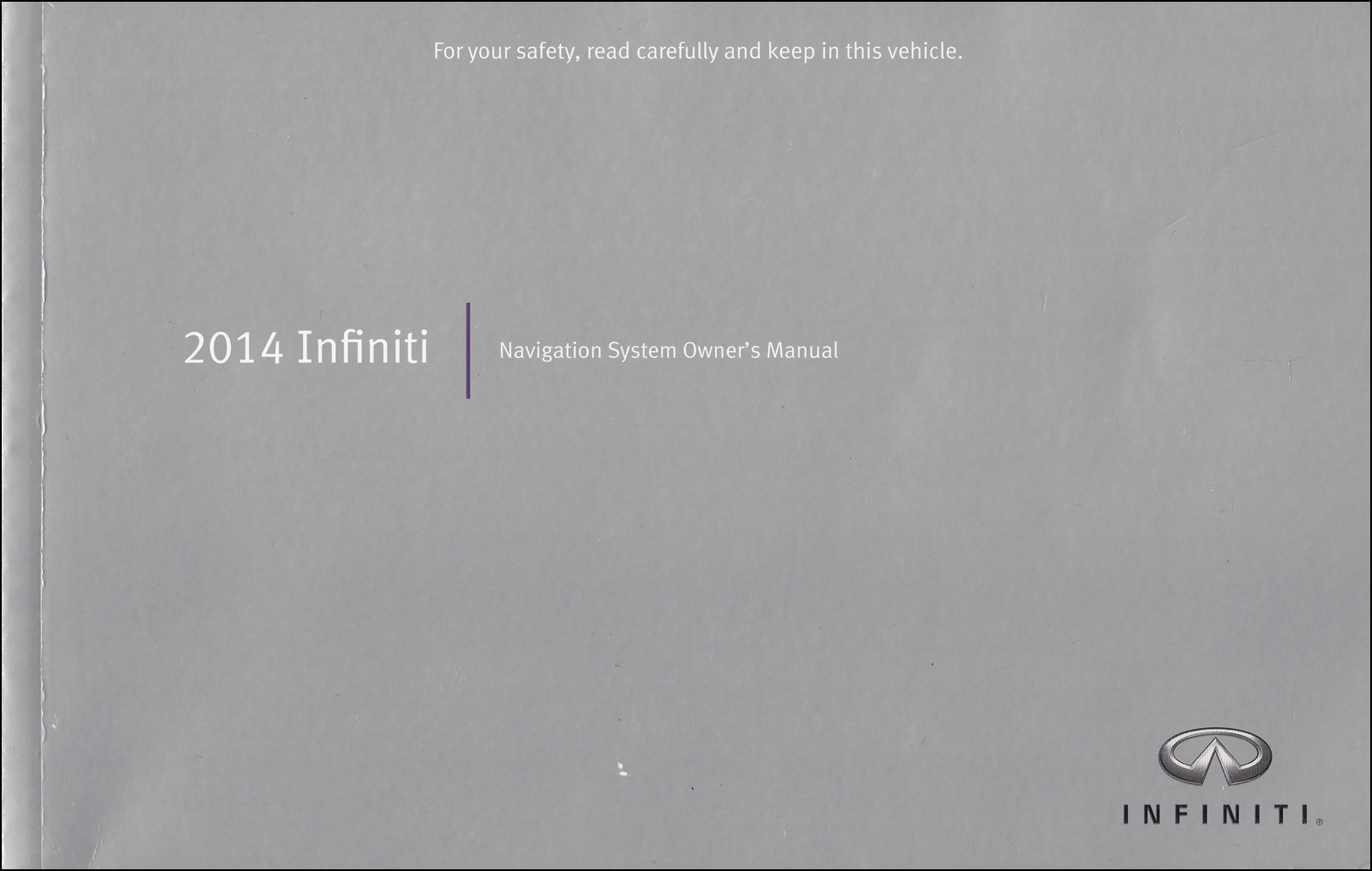 2014 Infiniti Navigation System Owner's Manual Original