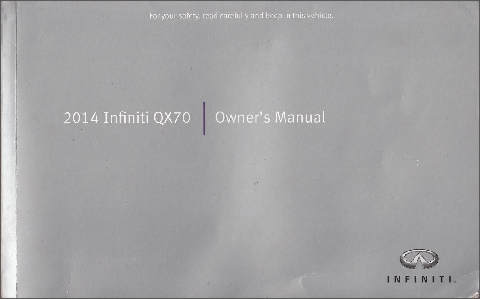 2014 Infiniti QX70 Owner's Manual Original