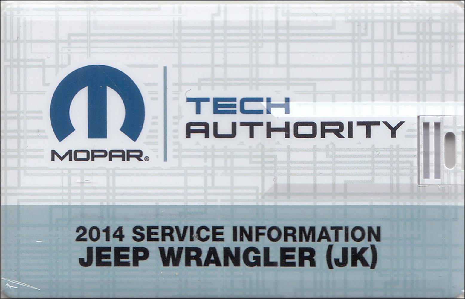 2014 Jeep Wrangler Repair Shop Manual USB